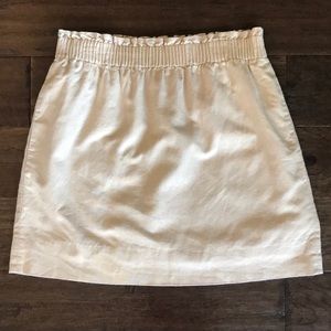 J. Crew Tan Linen Pull-up Skirt